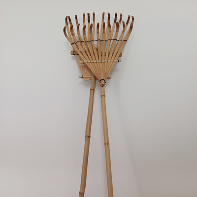 12 грабл зубца 140cm бамбуковая Handmade для грабл лужайки сада лист бассейна