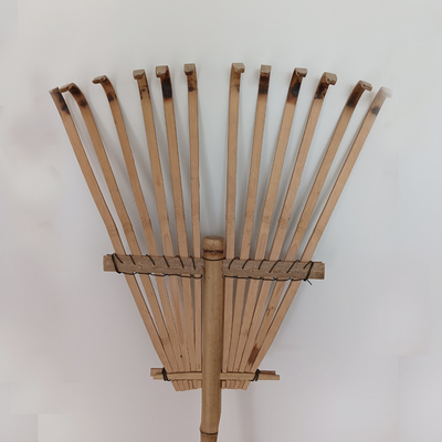 Борона 9 граблей сада Eco бамбуковой грабл зубца 120cm Handmade дружелюбная