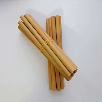 Изготовленные на заказ естественные Biodegradable бамбуковые соломы солом 20cm многоразовые прямые с щеткой