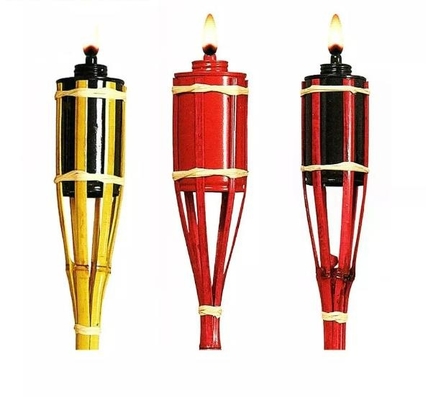 факел Citronella факела 110cm на открытом воздухе естественный бамбуковый для освещения сада, партии Luau