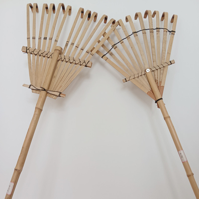 12 грабл зубца 140cm бамбуковая Handmade для грабл лужайки сада лист бассейна