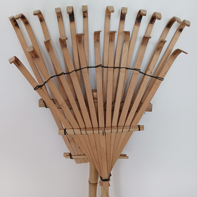 Сад естественной бамбуковой грабл Handmade сгребает подгонянную поддержку бороны